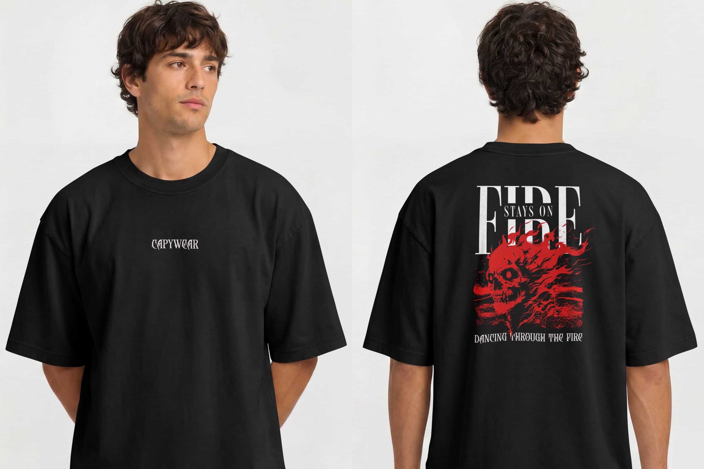 Frente de Capy Oversized - Stay On Fire