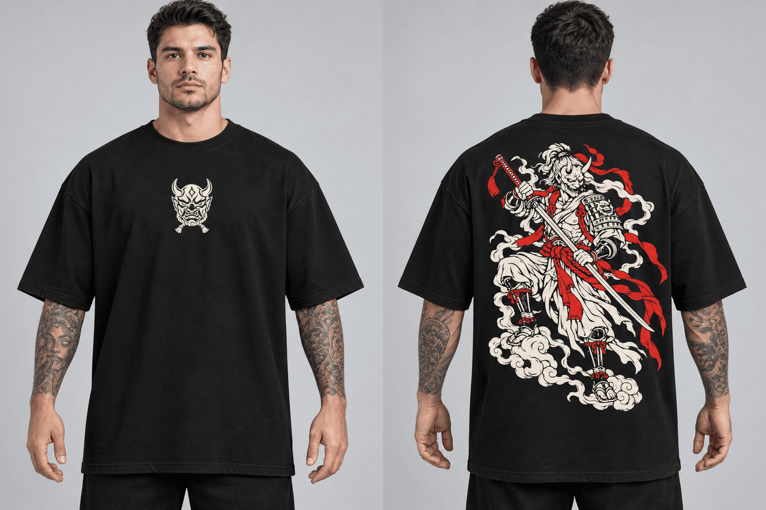 Frente de Capy Oversized - Oni Blade